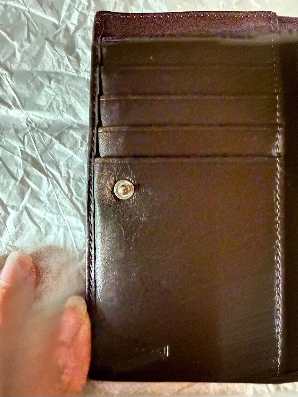 Coach Small Signature Canvas Wallet in Khaki and Brown